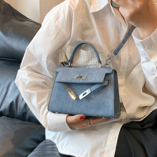 2024 Spring And Summer New Hand Carried Kelly Bag Women&#039;s Retro High-end Shoulder Bag Stylish Fashionable Square Bag Crossbody Bag