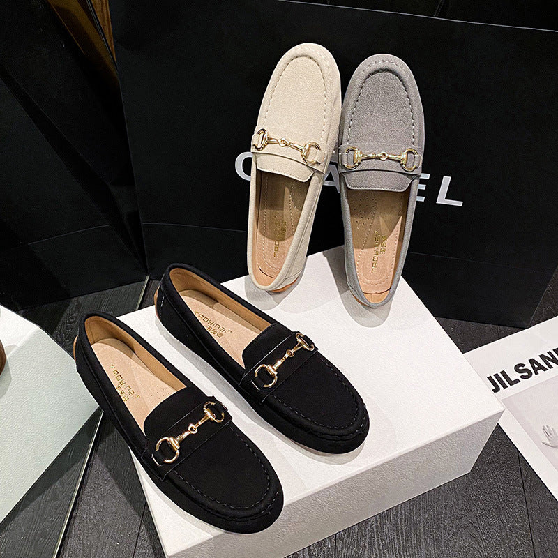 2024 Spring And Autumn New Tods Women&#039;s Flat Single-layer Shoes Soft Bottom Non-slip Pregnant Women&#039;s Shoes Round Toe Pumps Plus Size 41-43